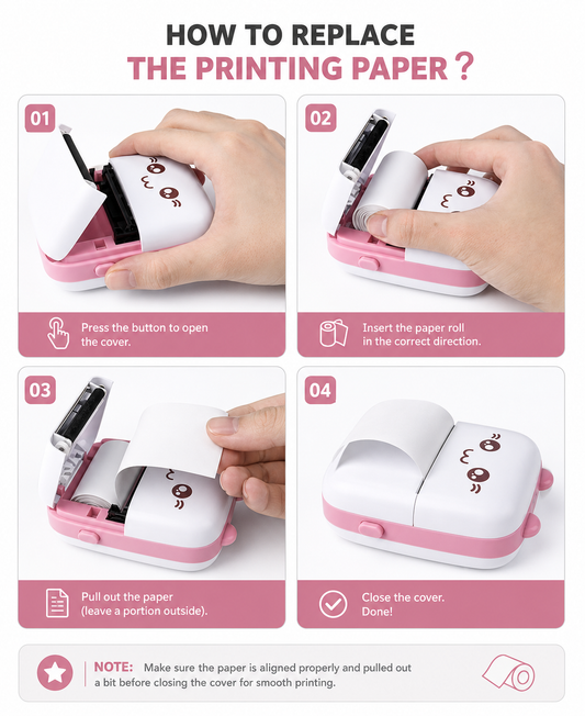 Mini Printer: Inkless Pocket Thermal Printer